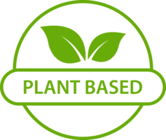 Plant based icon healthy food symbol vegan badge, vegetarian sign png