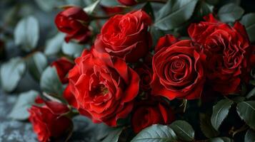 AI generated Close-up photo of red roses