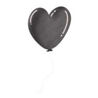 Hand Drawn 3D Heart Balloon png