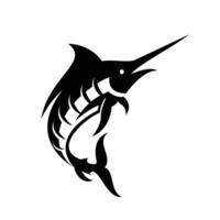 Marlin fish silhouette logo icon design vector