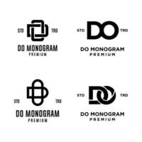 Do Letter initial logo icon template vector