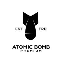 atómico bomba logo icono diseño ilustración vector