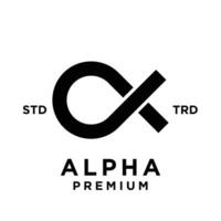 Alpha letter logo icon design illustration vector
