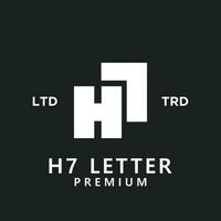 h7 letter logo icon design vector