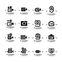 G Camera Letter logo icon design illustration vector