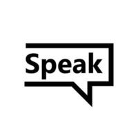 Talk speech chat letter logo icon design vector