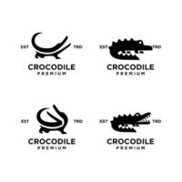 cocodrilo logo icono diseño ilustración vector