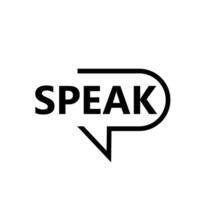 Talk speech chat letter logo icon design vector