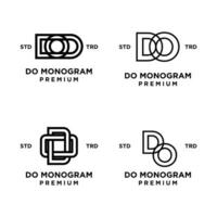 Do Letter initial logo icon template vector