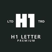 h 1 letra logo icono diseño vector