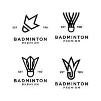 bádminton resumen logo icono diseño ilustración vector