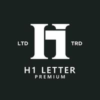 h7 letter logo icon design vector