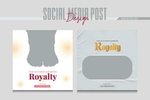 sap and salon social media post design template vector