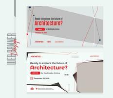 moderno arquitectura web bandera diseño vector