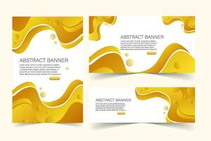 Abstract banner background fluid style templates vector