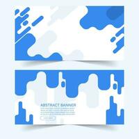 Abstract banner background fluid style templates vector
