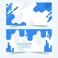 Abstract banner background fluid style templates vector