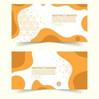 Abstract banner background fluid style templates vector