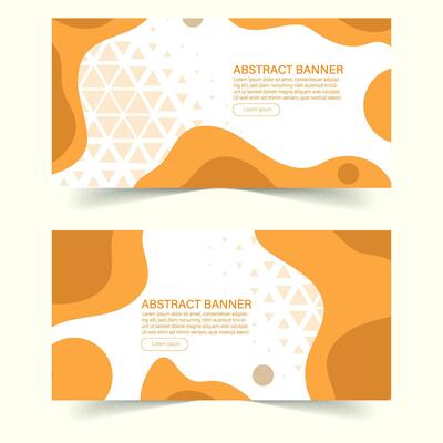 Abstract banner background fluid style templates