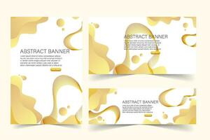 Abstract banner background fluid style templates vector