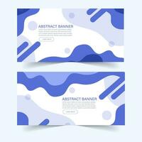 Abstract banner background fluid style templates vector