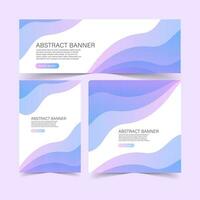 Abstract banner background fluid style templates vector