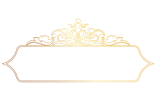 decorative border Rich gold wedding card png