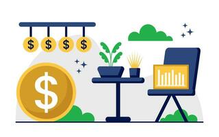 Investment and Finance Flat Concept Illustration vector