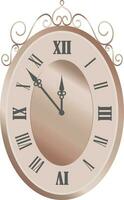 Clock Vintage Elegant Luxury, Classic, Modern Rose Gold Color vector