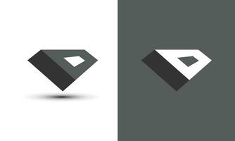 único diamante letra o esta logo tiene un alto nivel de legibilidad en varios tamaños y lata ser usado en varios medios de comunicación fácilmente. vector