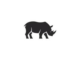 rhino logo vector icon illustration, logo template