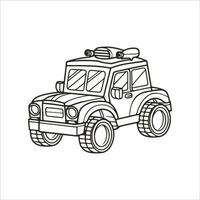 Vector illustration of vehicle colouring page outline