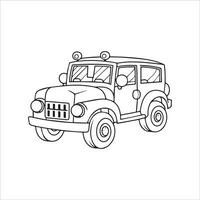 Vector illustration of vehicle colouring page outline