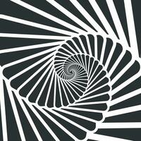 Swirl hypnotize spirals. Stair whirl hypnotism, spiral hypnotic vector