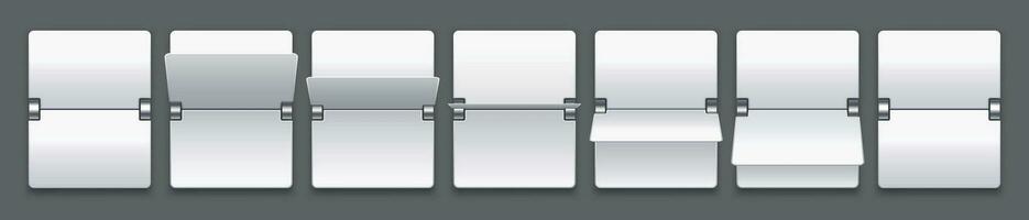 Blank mechanical scoreboard animation. Score board and countdown info vector