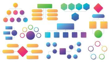 diagrama de flujo infografía. flujo de trabajo organización jerarquía estructura, informacion gráfico gráfico diagramas línea de tiempo, negocio proceso esquema vector conjunto