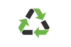 reciclar símbolo en un blanco antecedentes vector