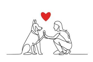 Loving Dog illustration vector