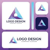 creativo un letra logo diseño modelo vector