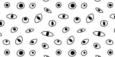 Eyes hand drawn doodles seamless pattern isolated on white background. Eyes sketch pattern for screen background, wrapping paper, wallpaper, textile and surface design. vector