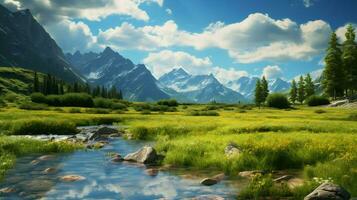 AI generated Nature Landscapes background photo