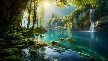 AI generated Nature Landscapes background photo