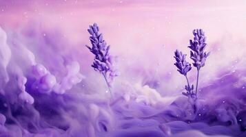 AI generated Lavender color splash background photo