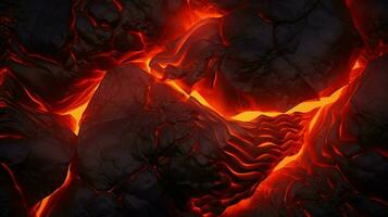 AI generated Lava Textures background photo