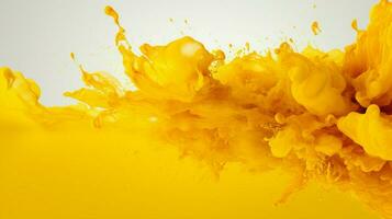 AI generated Yellow color splash background photo