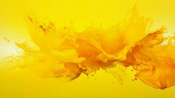 AI generated Yellow color splash background photo