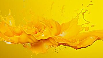 AI generated Yellow color splash background photo