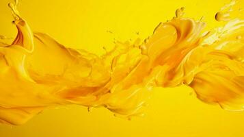 AI generated Yellow color splash background photo