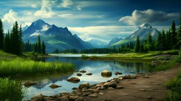 AI generated Nature Landscapes background photo