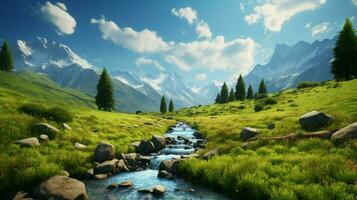 AI generated Nature Landscapes background photo